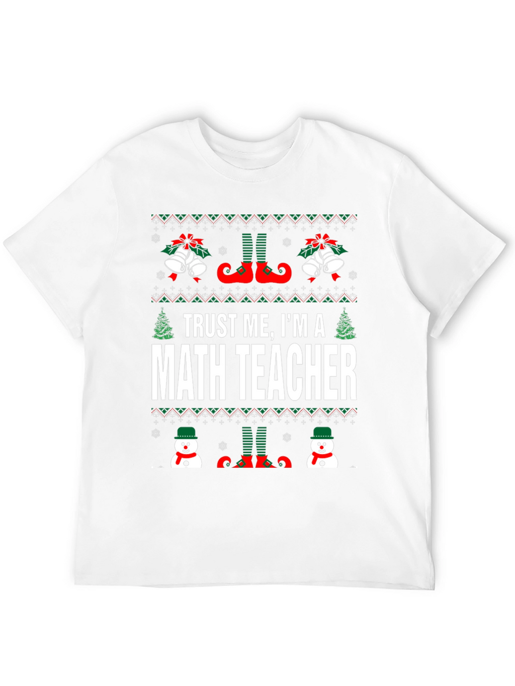 Funny Math Teacher Ugly Christmas T-Shirt