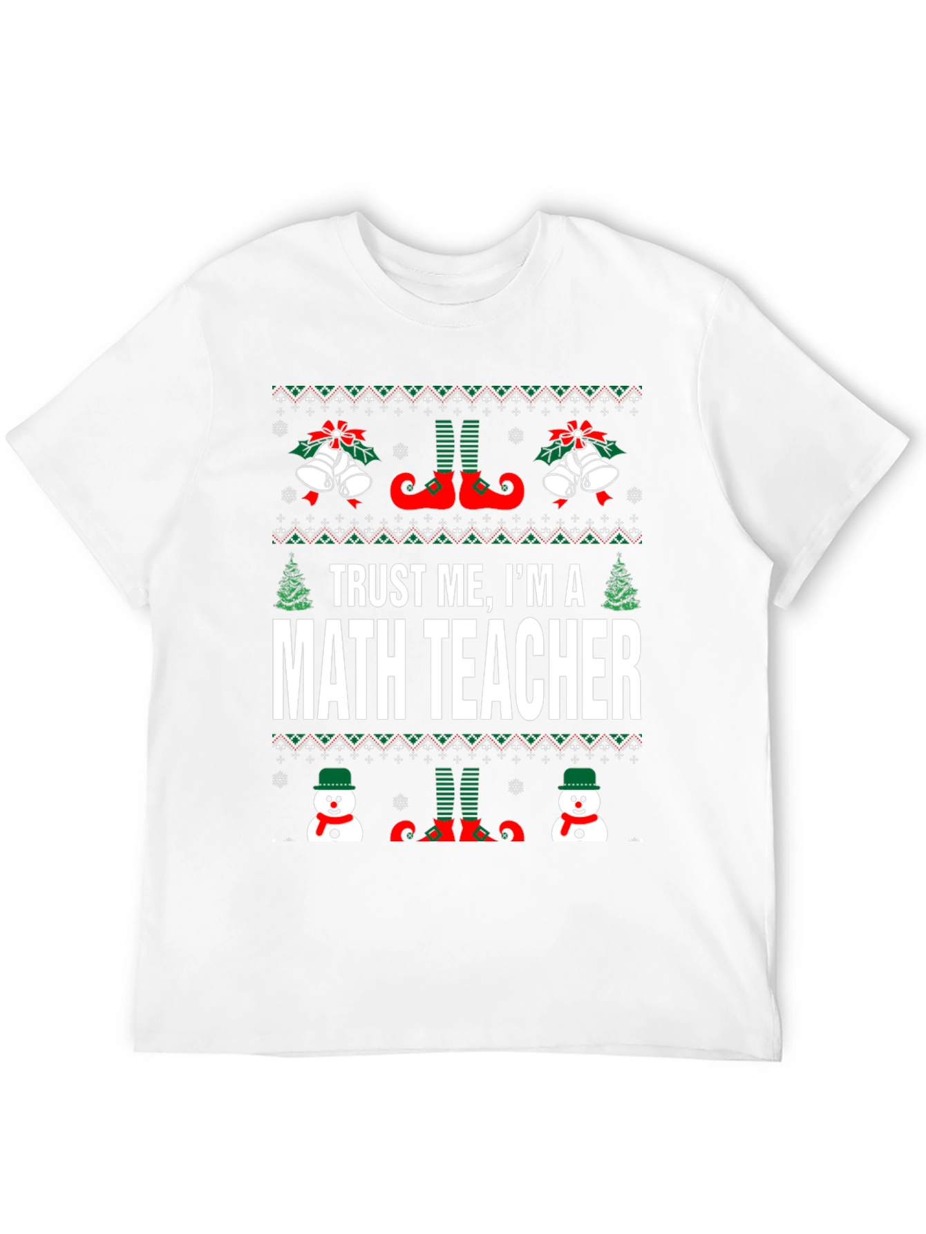 Funny Math Teacher Ugly Christmas T-Shirt