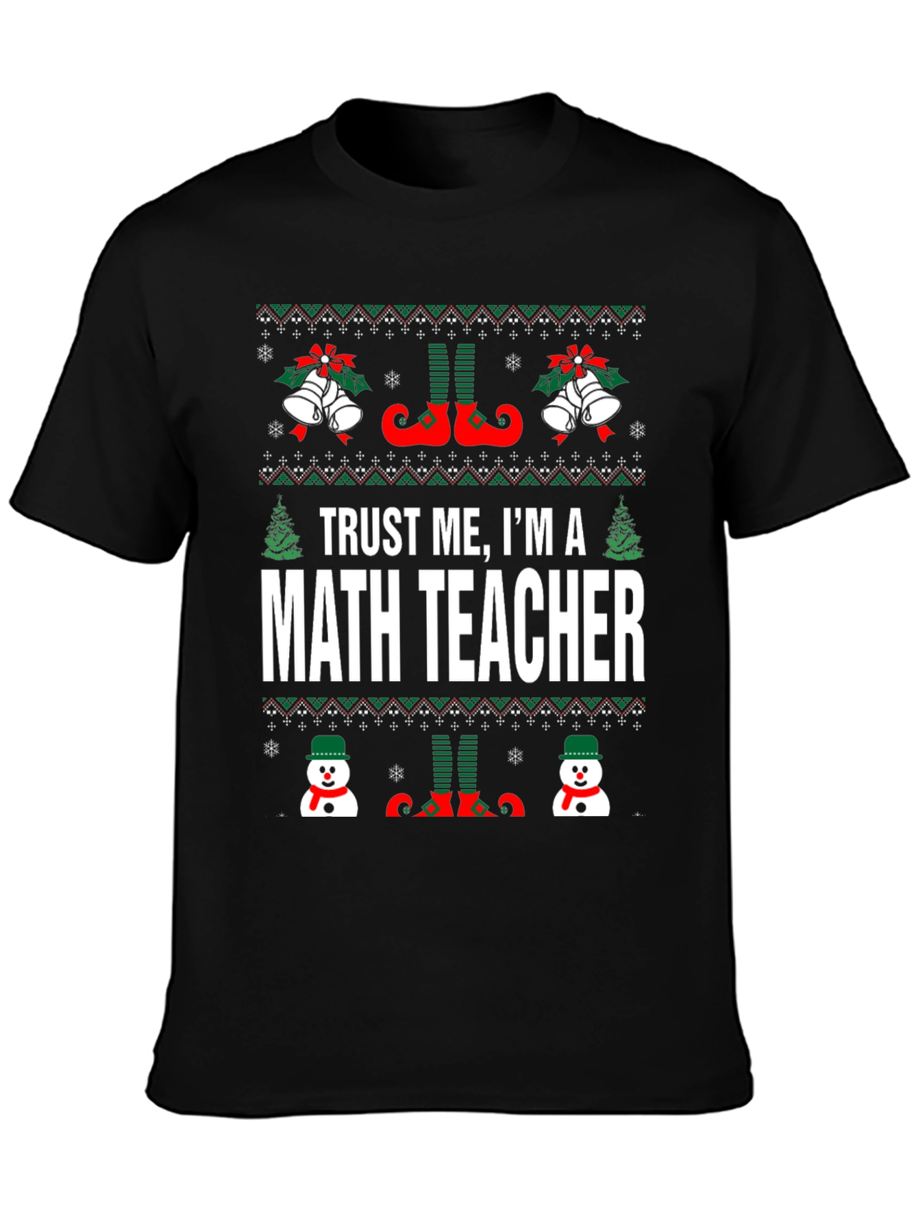 Funny Math Teacher Ugly Christmas T-Shirt
