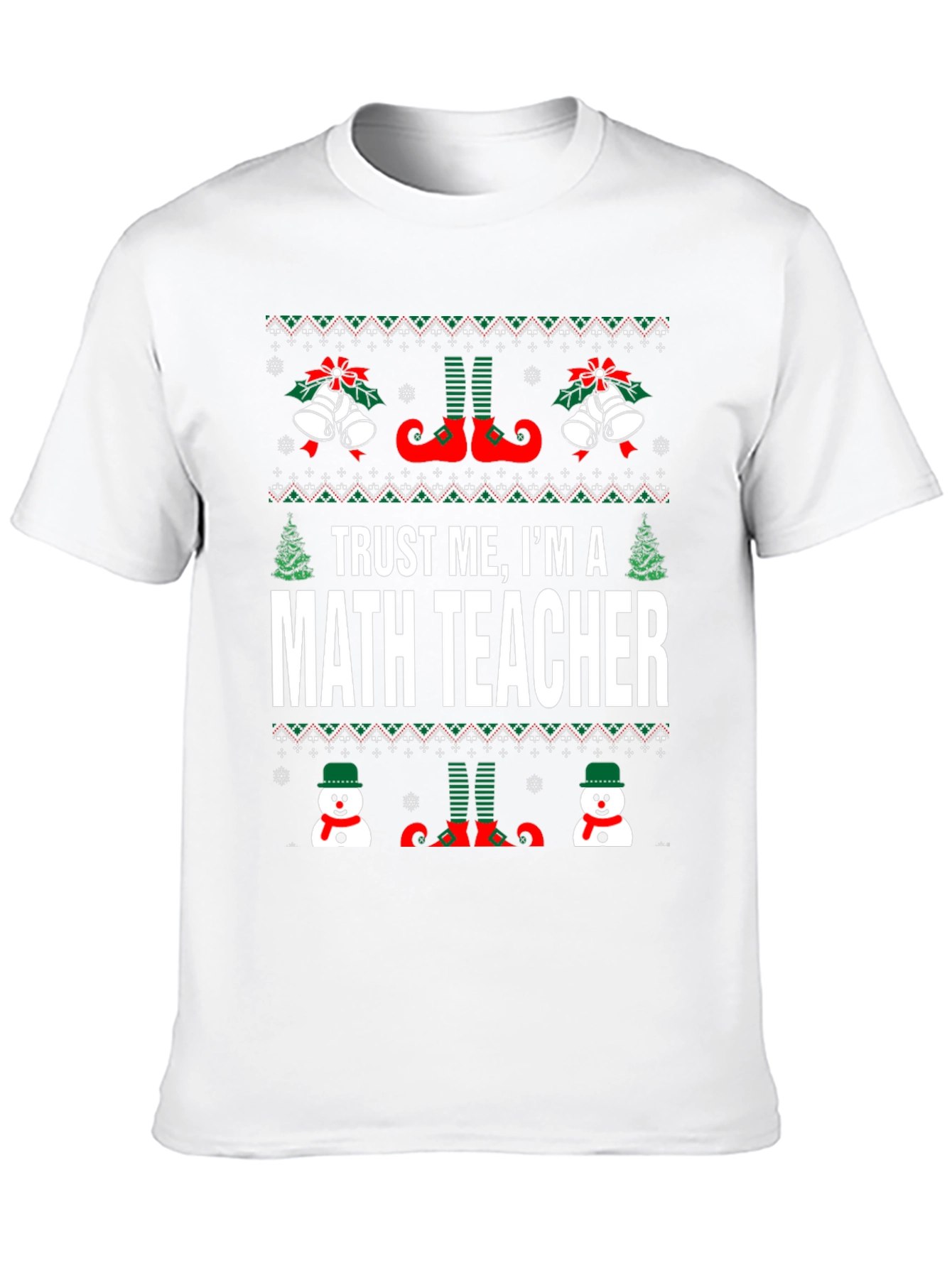 Funny Math Teacher Ugly Christmas T-Shirt
