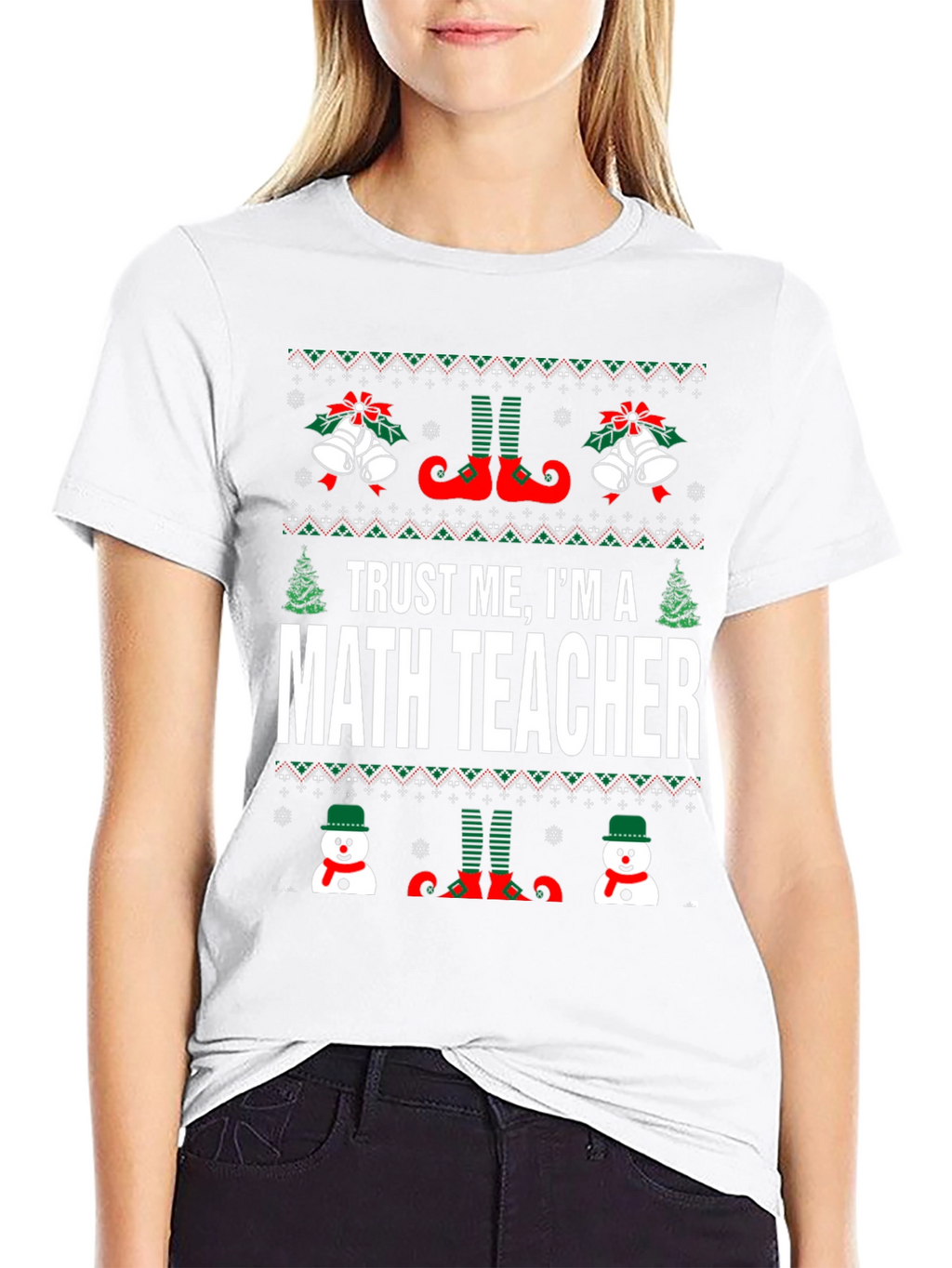 Funny Math Teacher Ugly Christmas T-Shirt