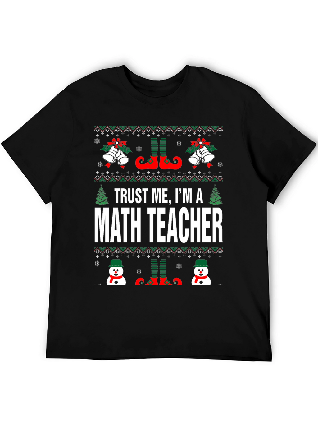 Funny Math Teacher Ugly Christmas T-Shirt