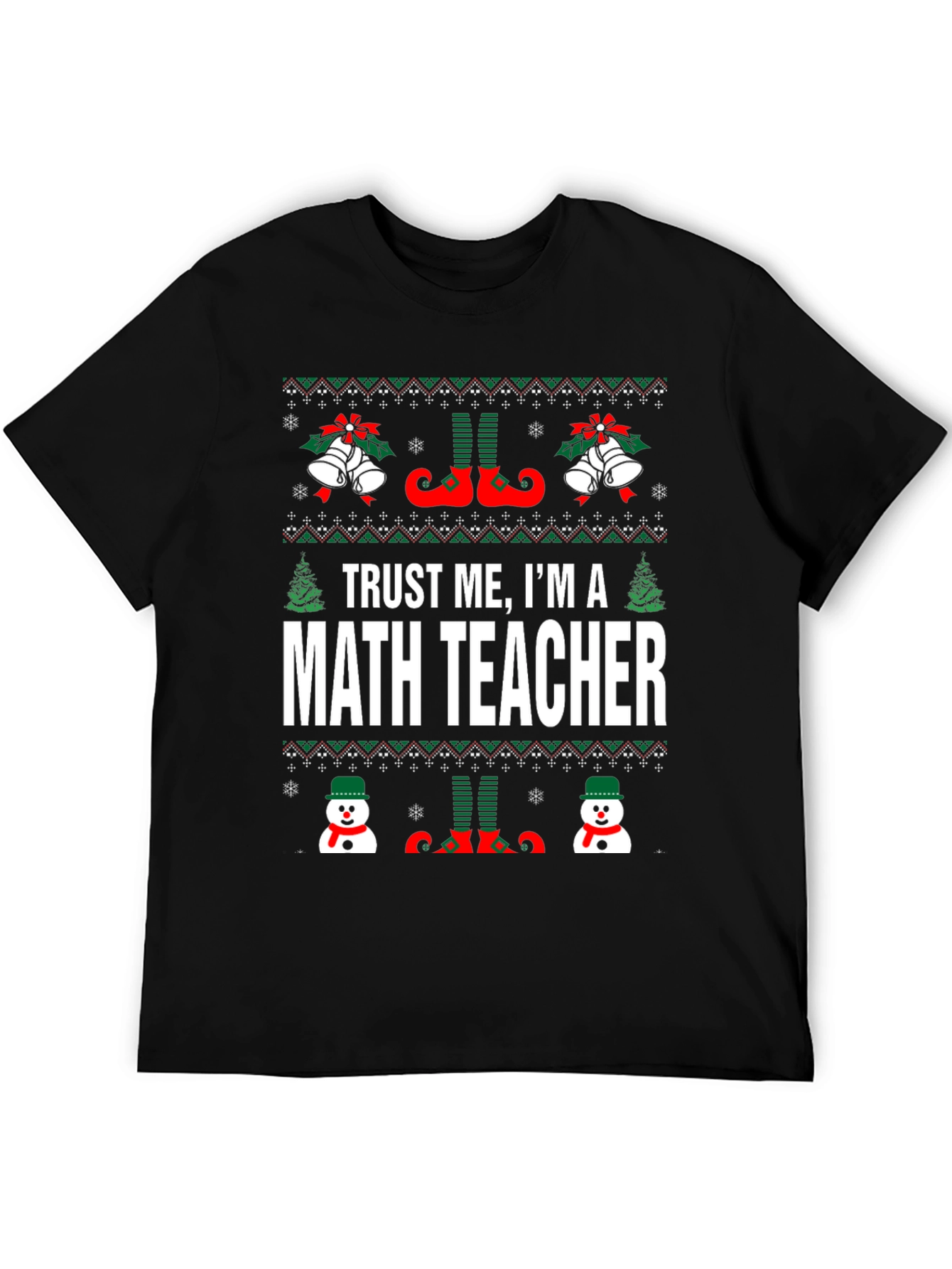 Funny Math Teacher Ugly Christmas T-Shirt