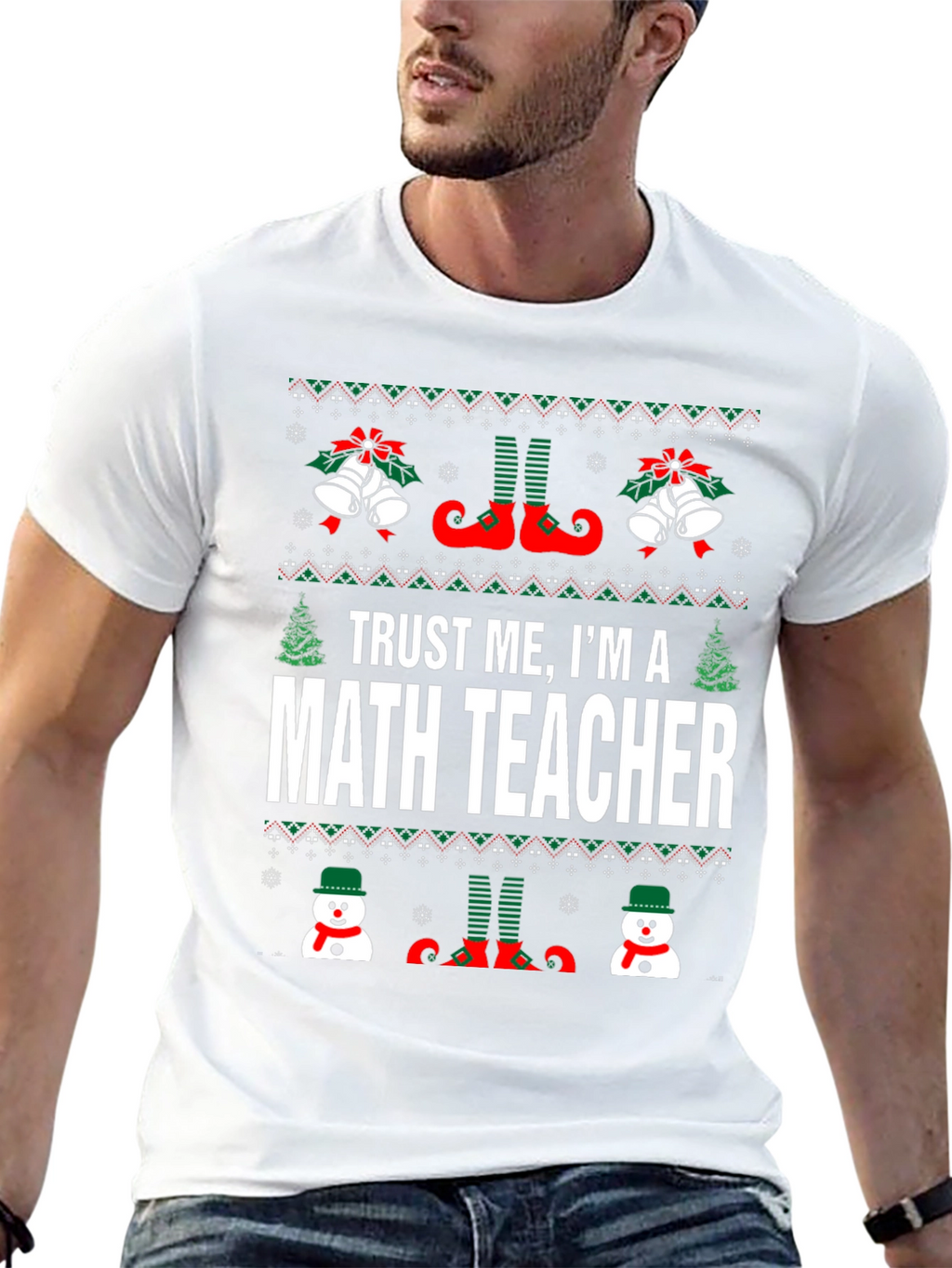 Funny Math Teacher Ugly Christmas T-Shirt