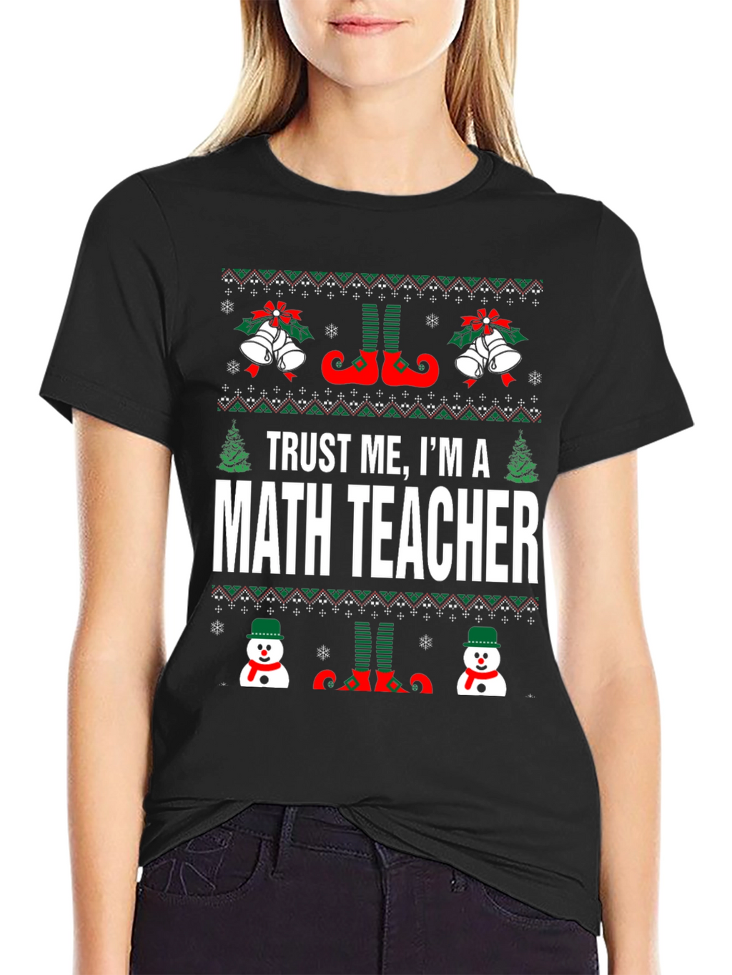 Funny Math Teacher Ugly Christmas T-Shirt