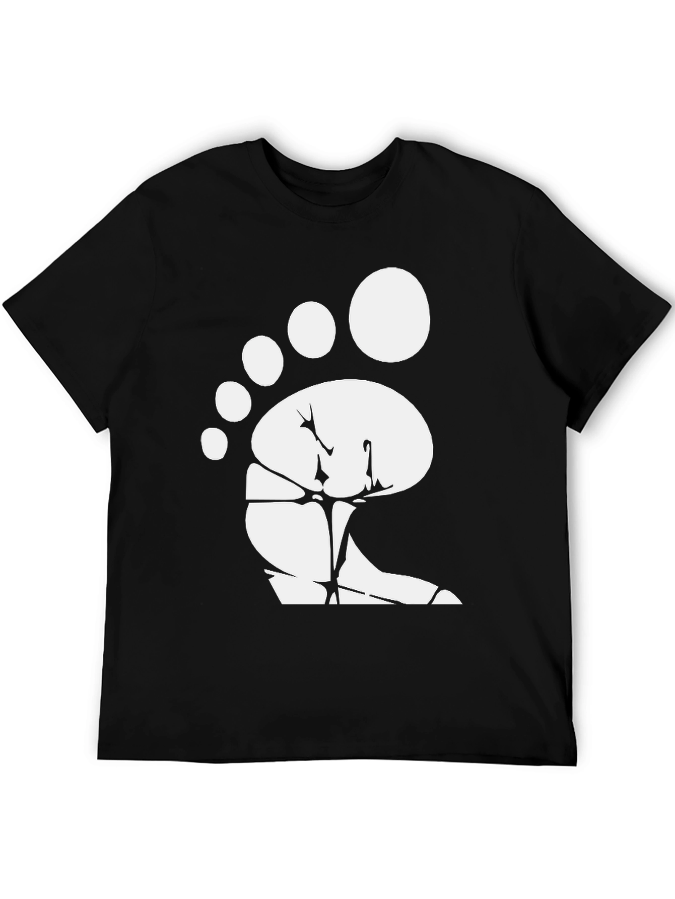 Bigfoot Footprint Black T-Shirt