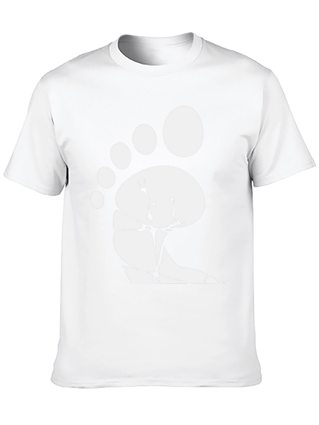 Bigfoot Footprint Black T-Shirt