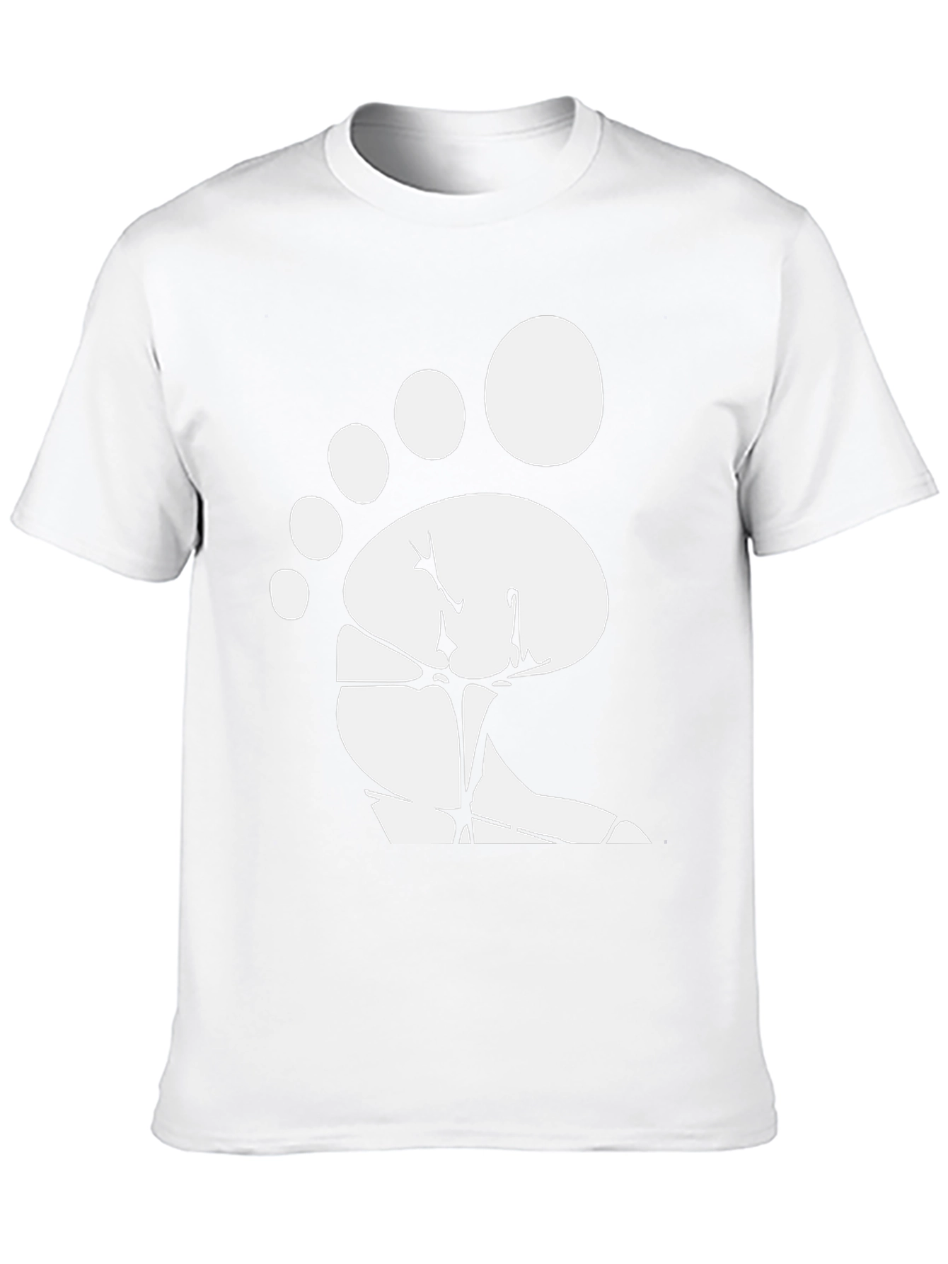 Bigfoot Footprint Black T-Shirt