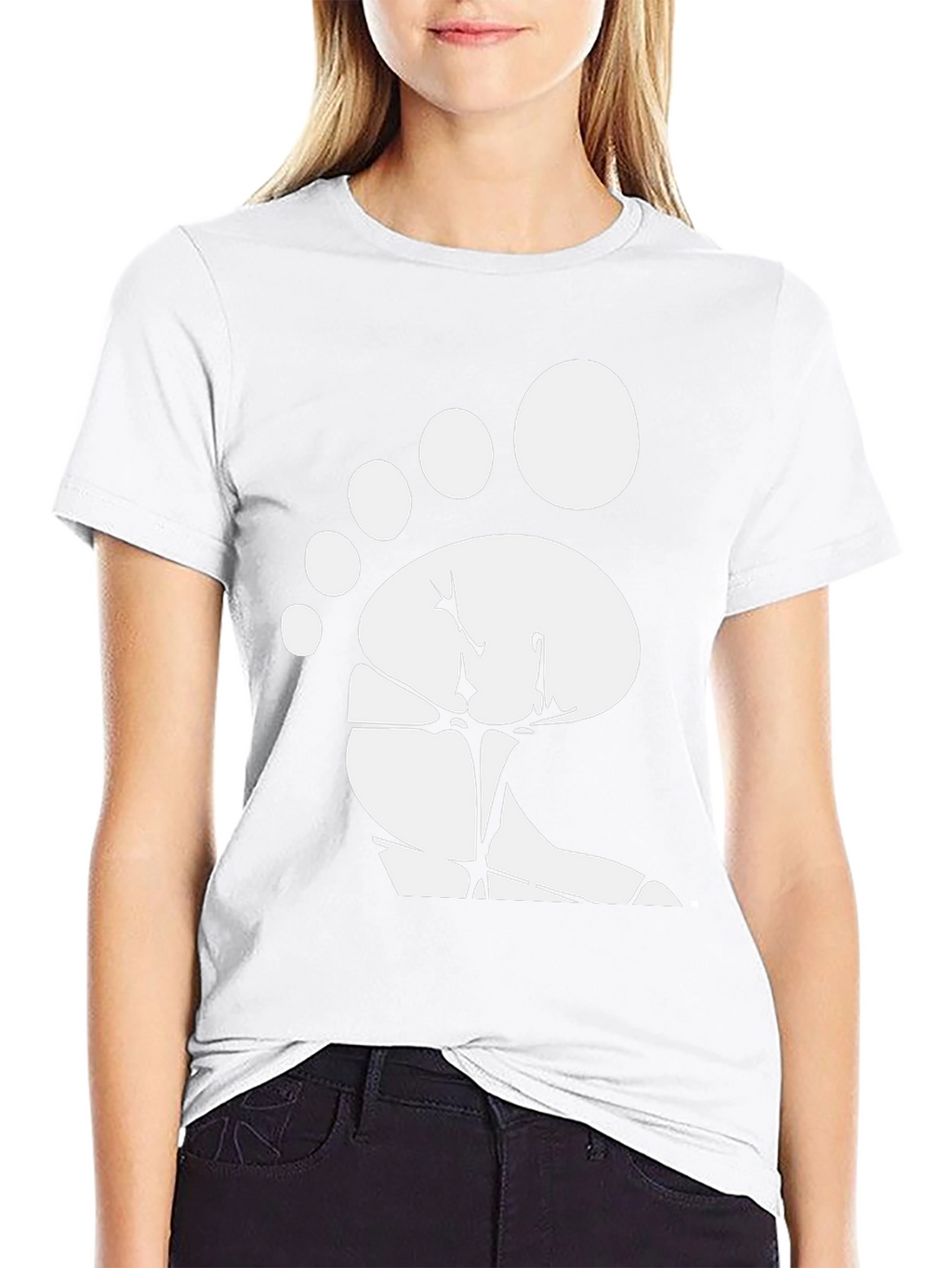 Bigfoot Footprint Black T-Shirt