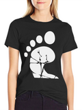 Bigfoot Footprint Black T-Shirt