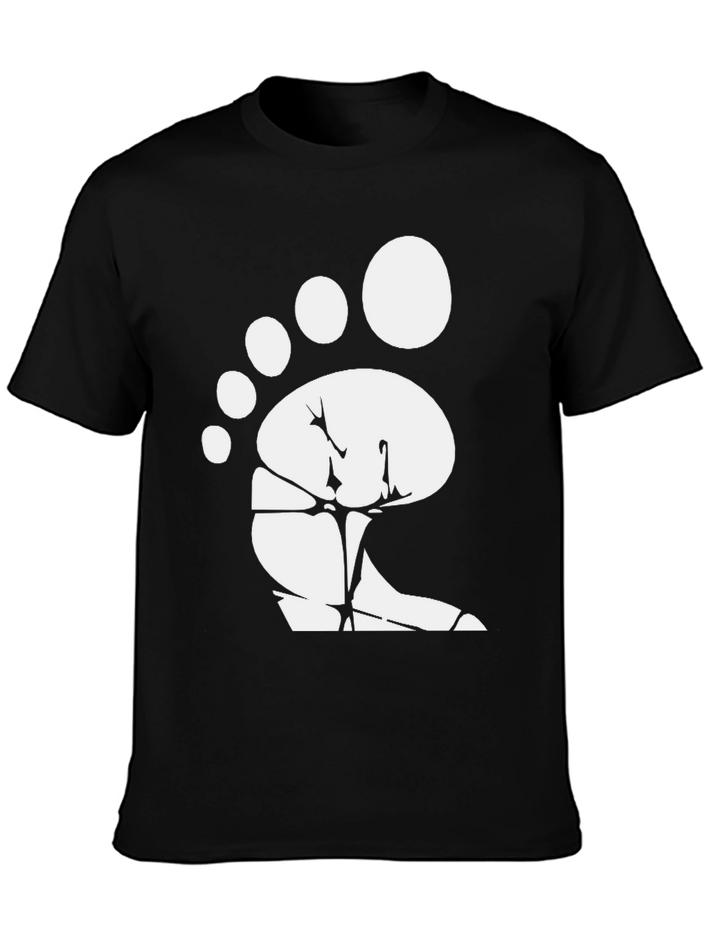 Bigfoot Footprint Black T-Shirt