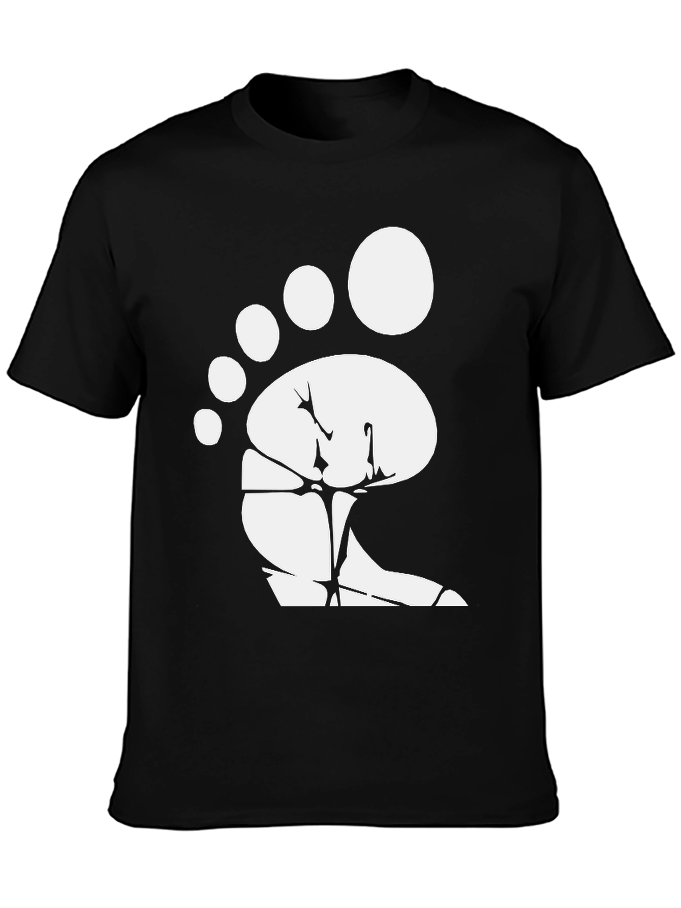 Bigfoot Footprint Black T-Shirt