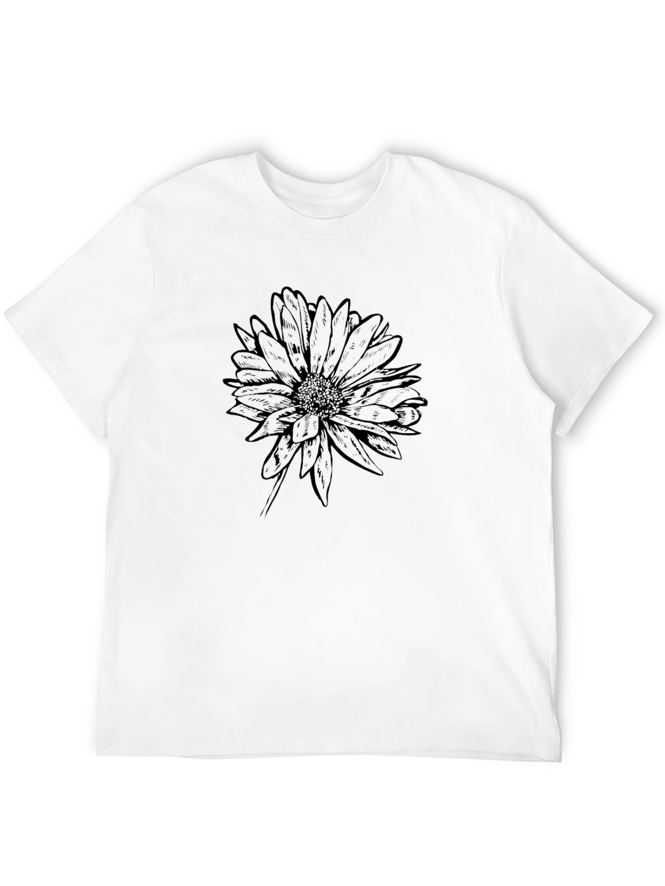 Black Floral Graphic Tee - Soft & Stylish