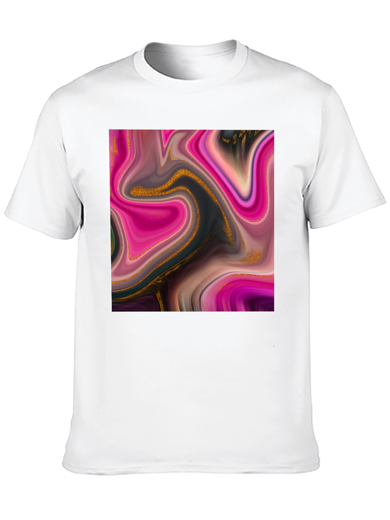 Abstract Swirl Tee - Artistic Mens Black T-Shirt