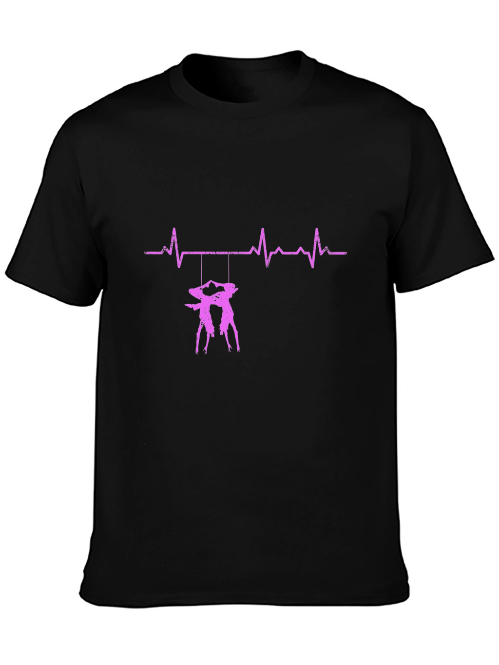 Heartbeat Tango Dancer Black T-Shirt