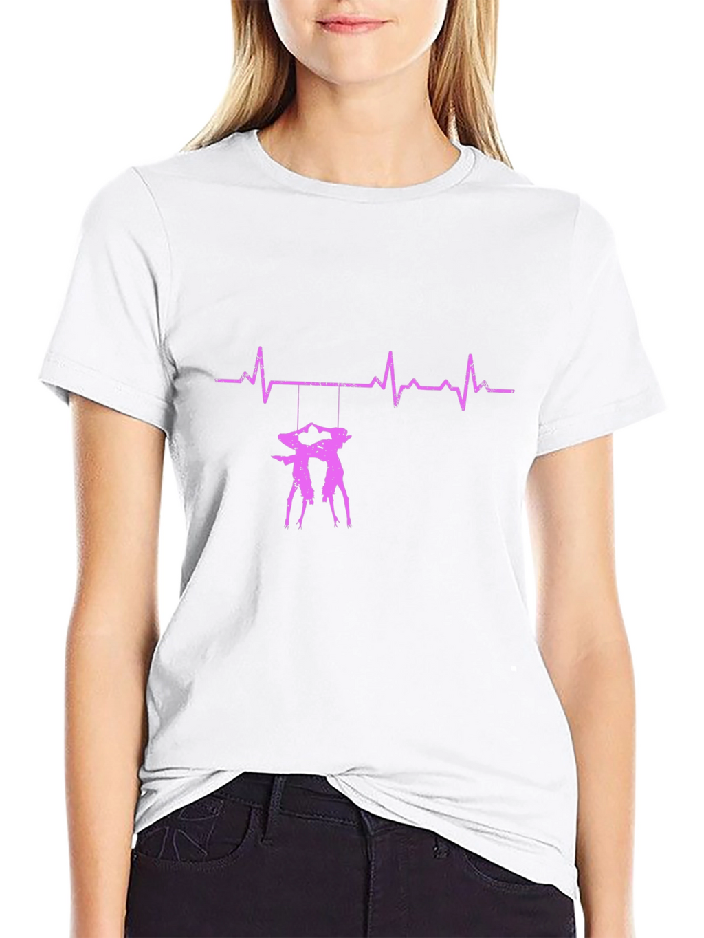 Heartbeat Tango Dancer Black T-Shirt