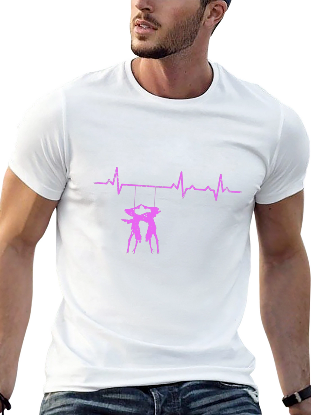 Heartbeat Tango Dancer Black T-Shirt
