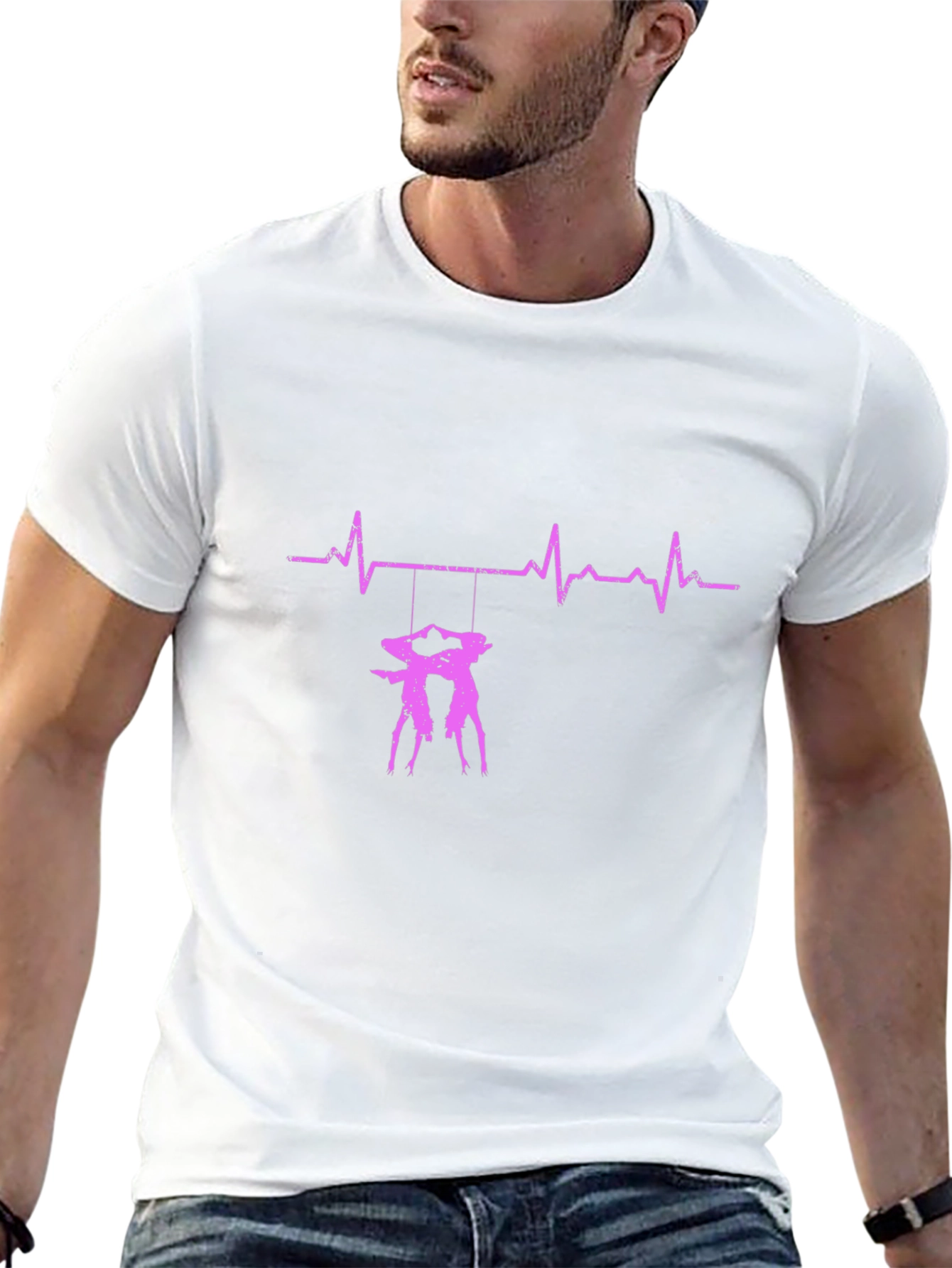 Heartbeat Tango Dancer Black T-Shirt