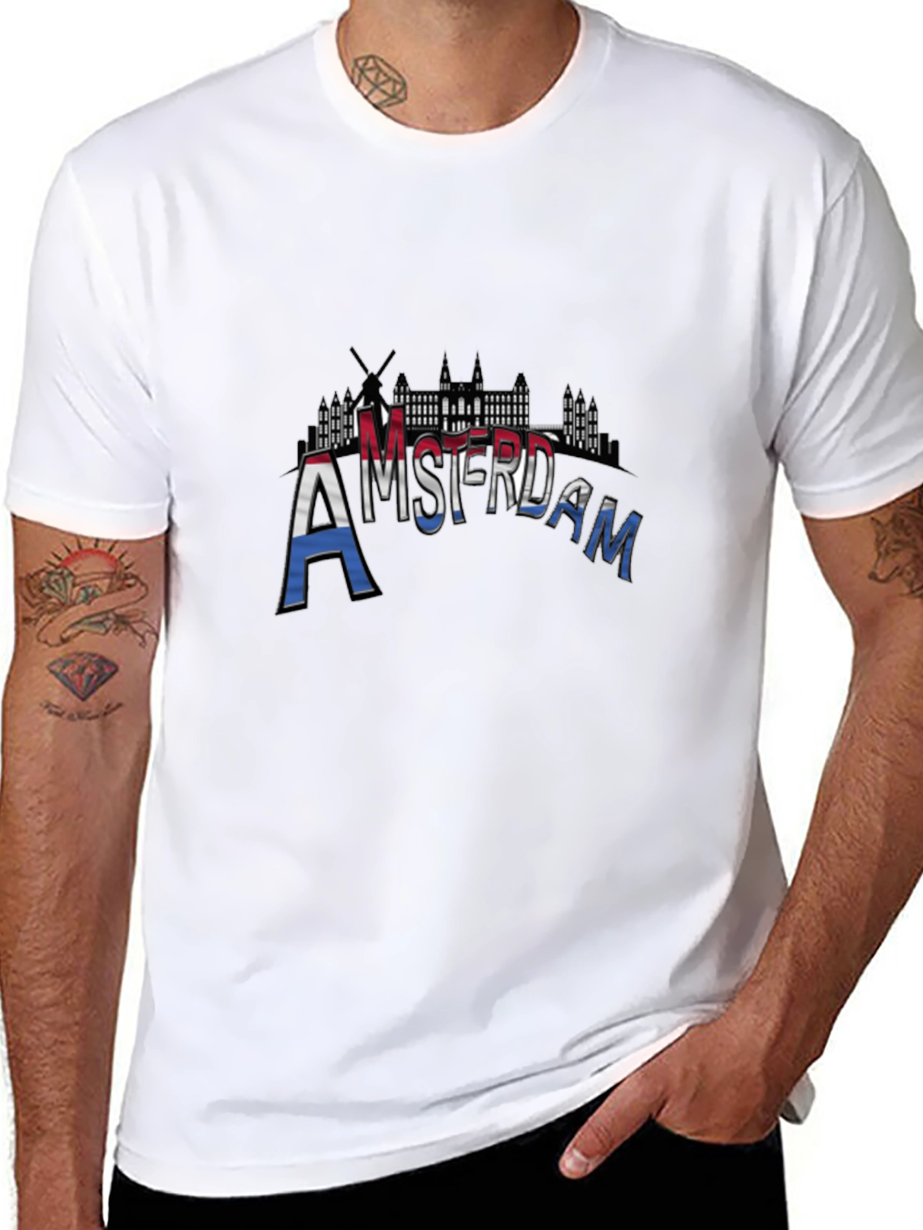 Amsterdam T-Shirt - Cityscape Design