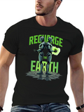 Recharge The Earth Graphic T-Shirt - Black