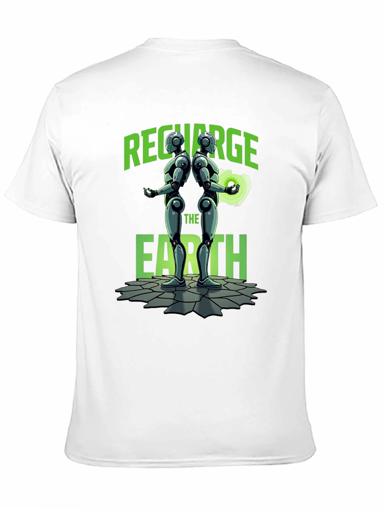 Recharge The Earth Graphic T-Shirt - Black
