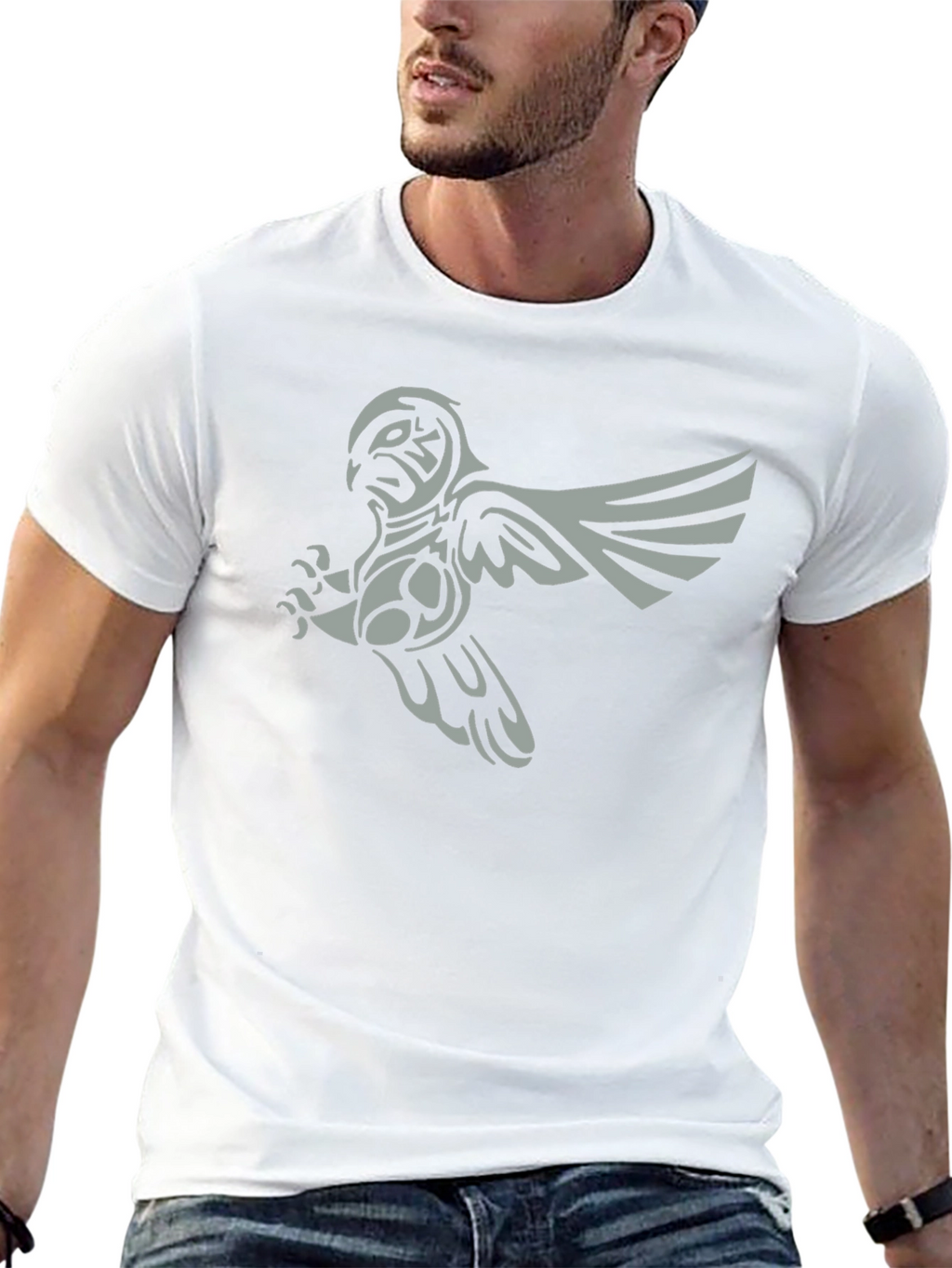 Tribal Owl Graphic Tee - Mens Black T-Shirt