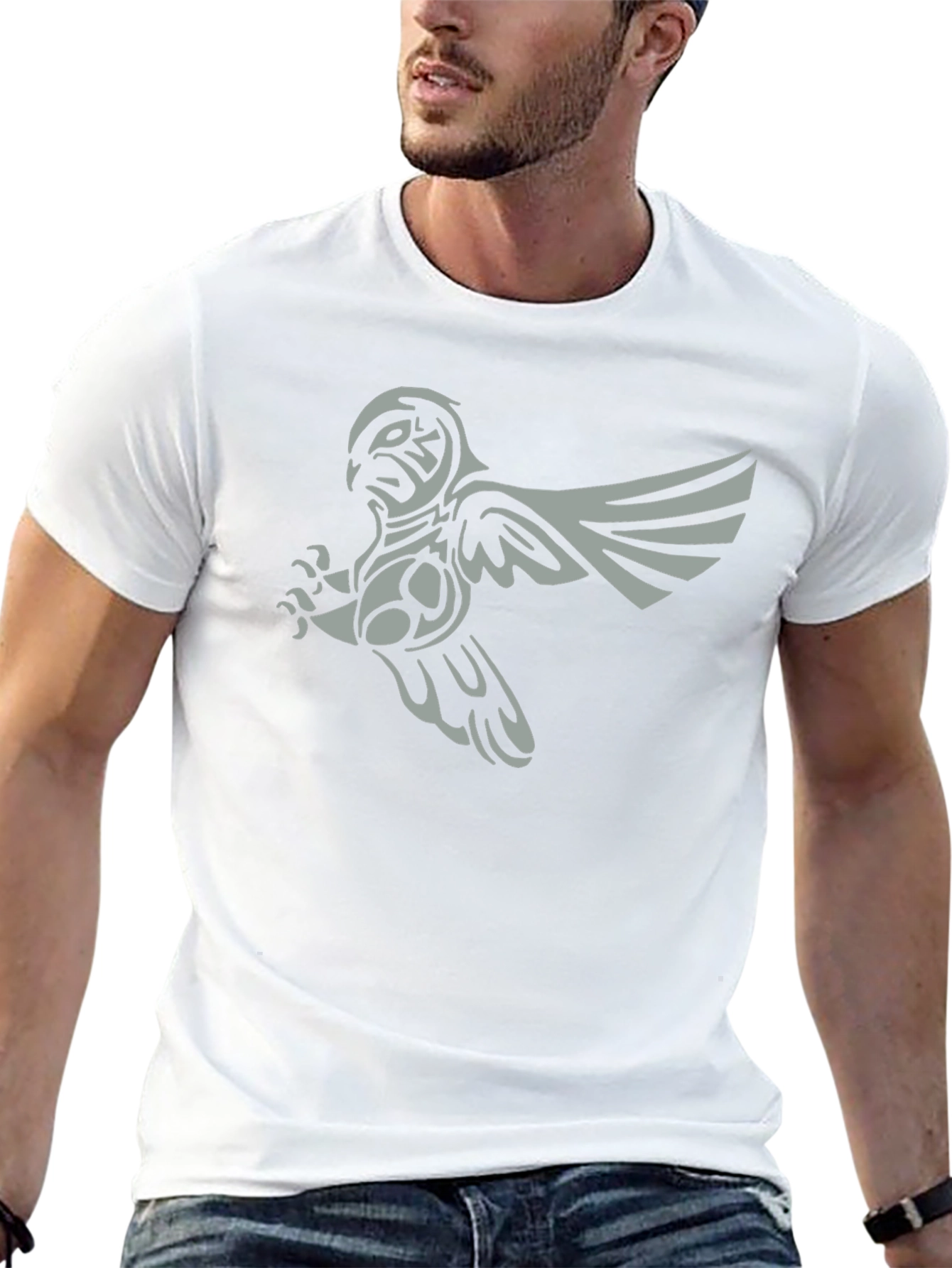 Tribal Owl Graphic Tee - Mens Black T-Shirt
