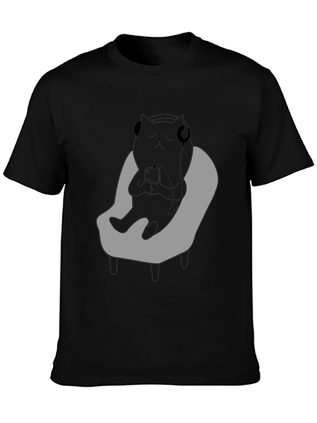 Cool Cat Relaxing in Chair T-Shirt