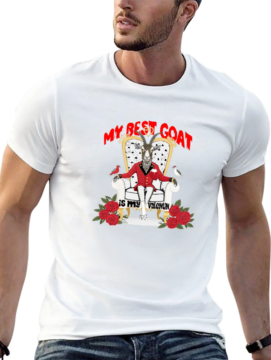 My Best Goat is My Valentine Graphic T-Shirt