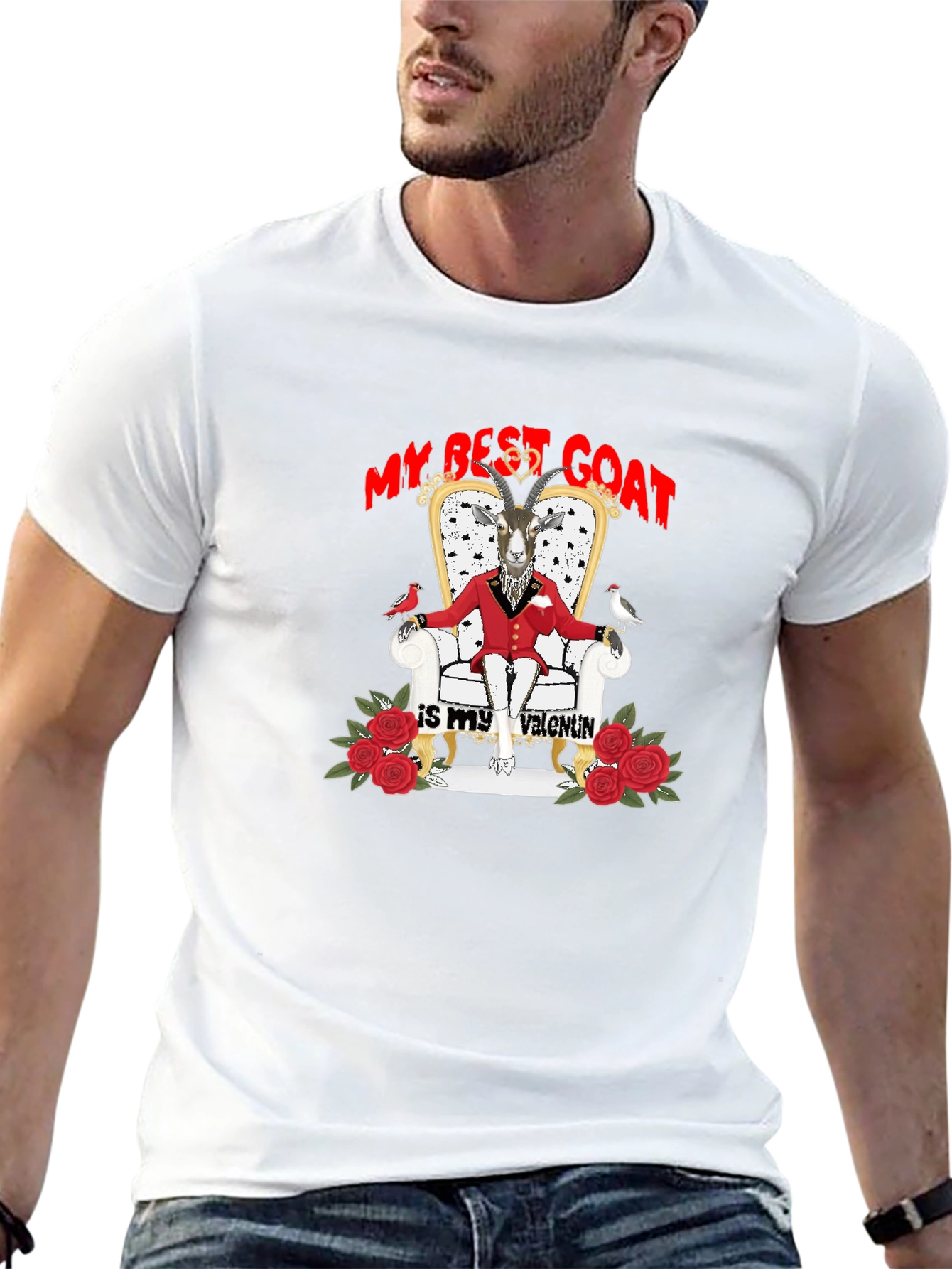 My Best Goat is My Valentine Graphic T-Shirt