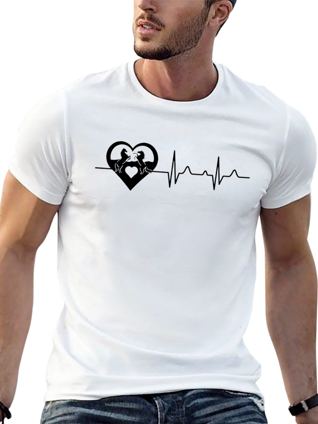 Heartbeat Horse Lovers T-Shirt - Equestrian Passion