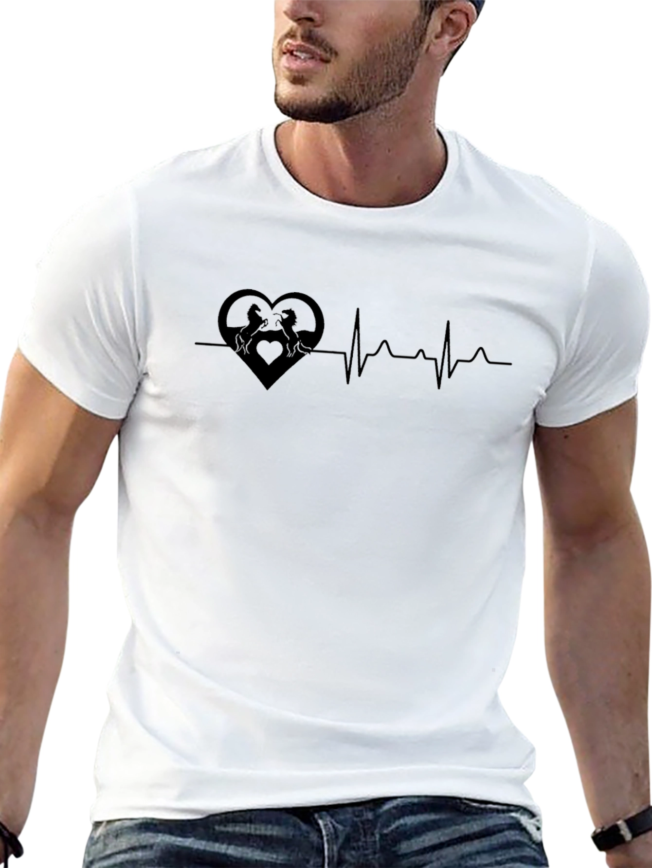 Heartbeat Horse Lovers T-Shirt - Equestrian Passion