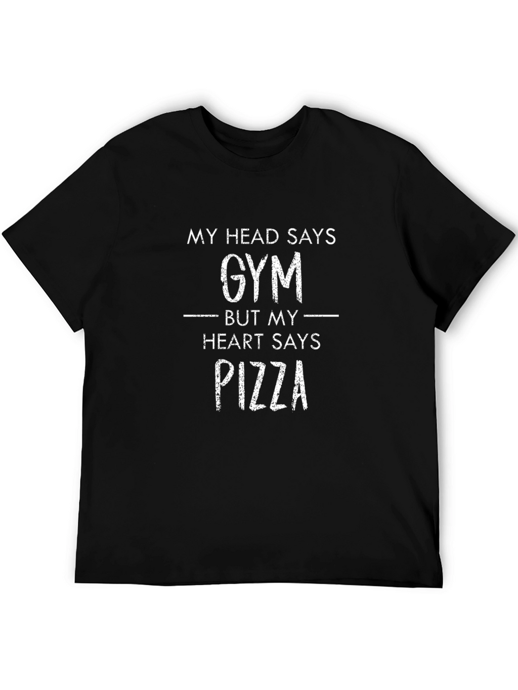 Gym vs Pizza Graphic T-Shirt - Mens Fashion