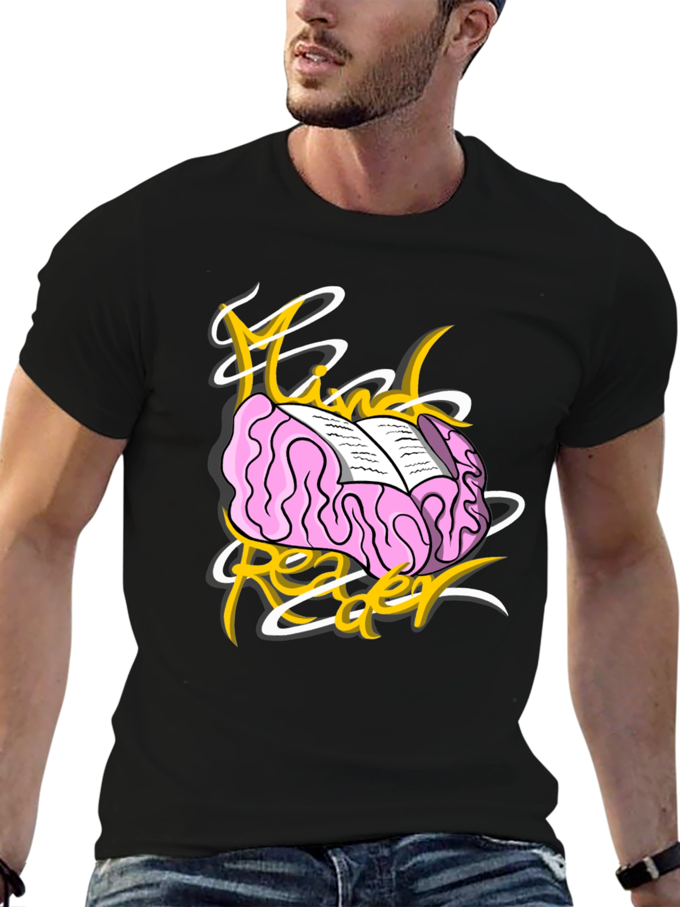 Mind Reader Graphic T-Shirt - Unisex Black Tee