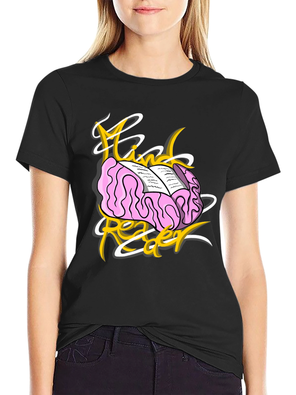 Mind Reader Graphic T-Shirt - Unisex Black Tee