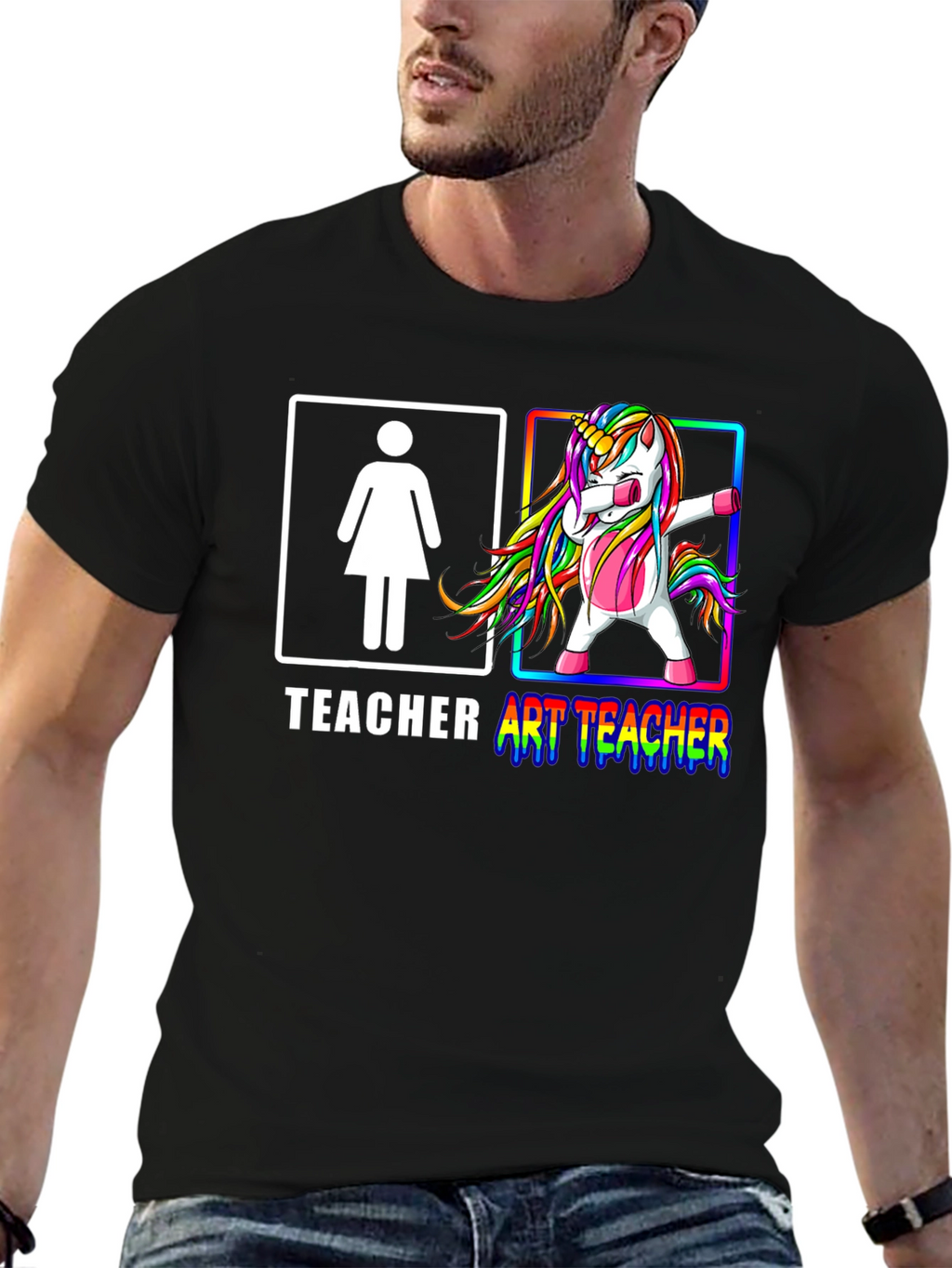 Art Teacher Unicorn Dab T-Shirt