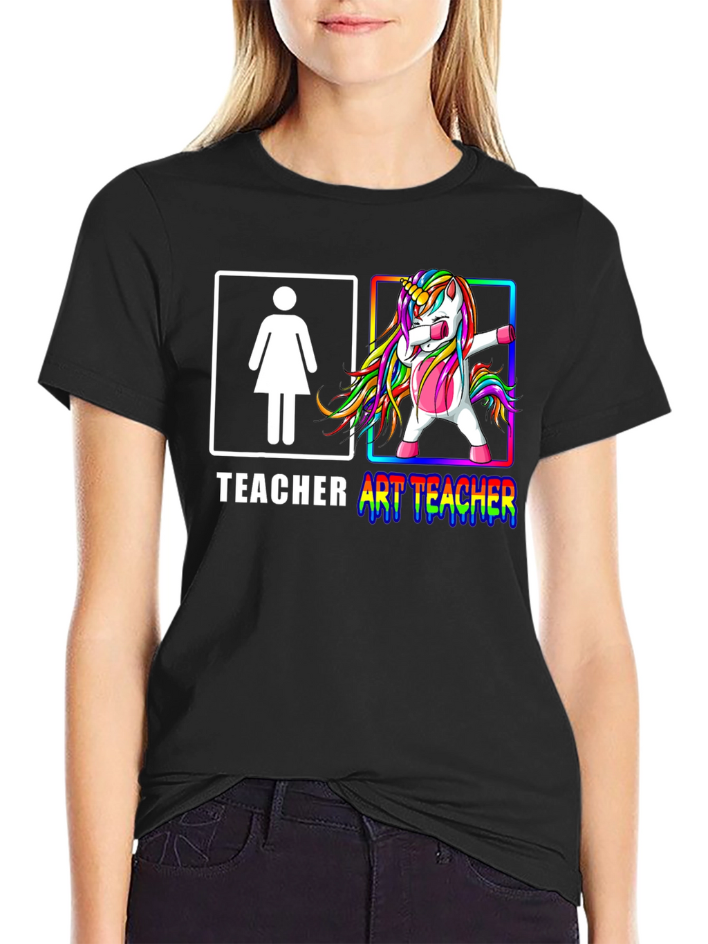 Art Teacher Unicorn Dab T-Shirt