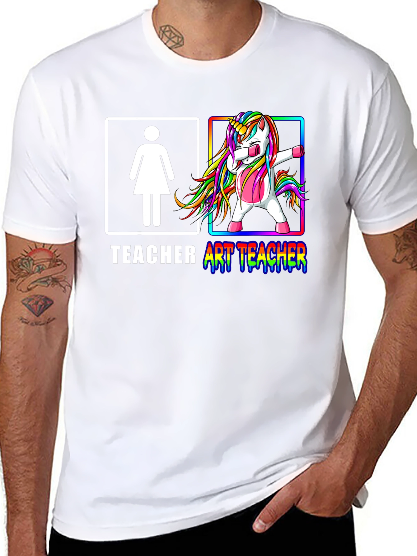 Art Teacher Unicorn Dab T-Shirt