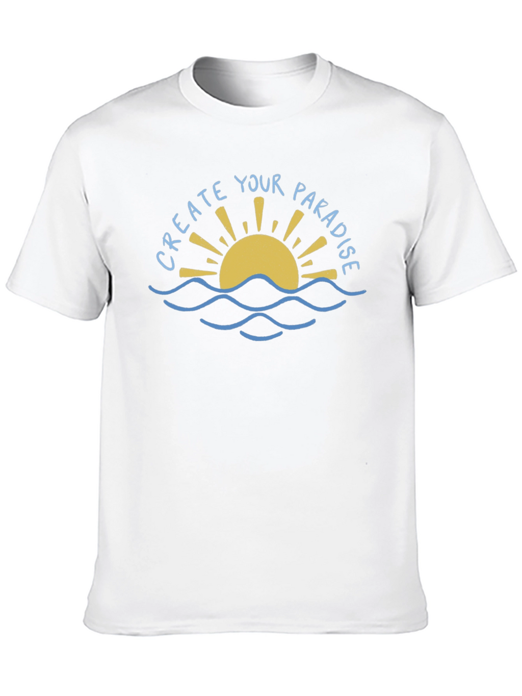 Create Your Paradise Graphic Tee - Black