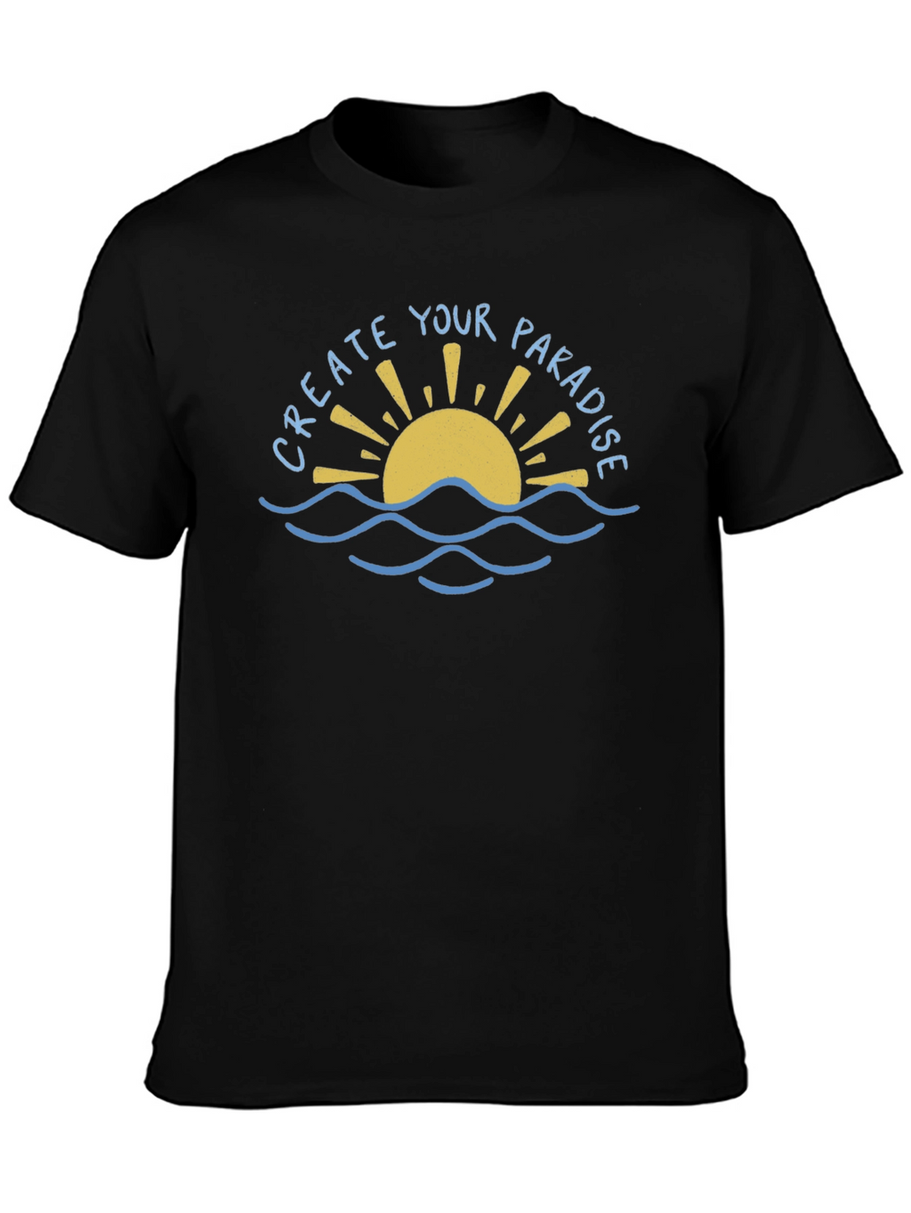 Create Your Paradise Graphic Tee - Black