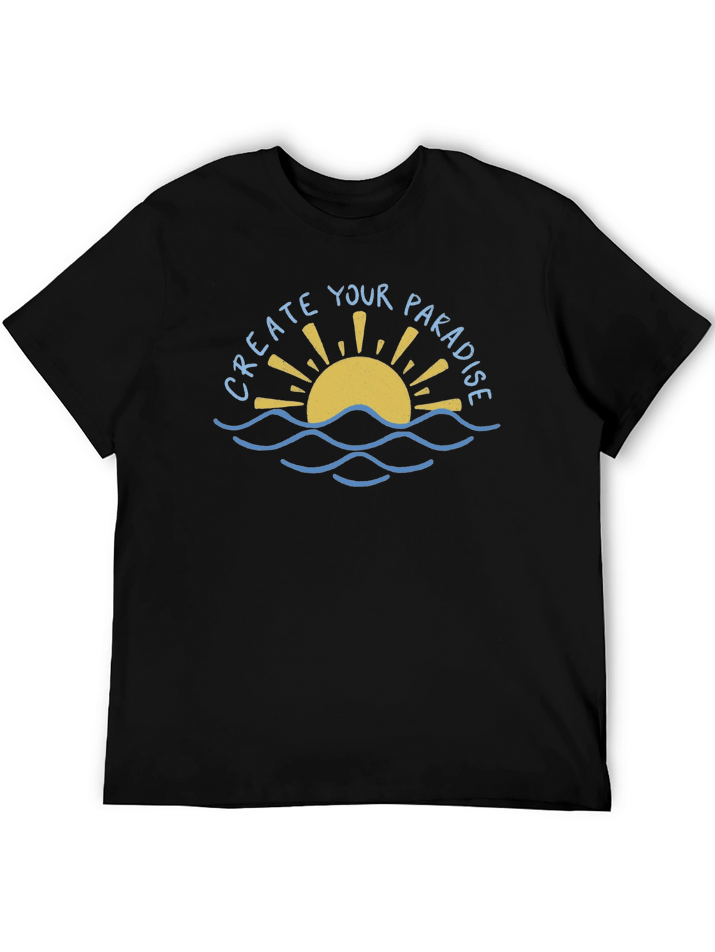 Create Your Paradise Graphic Tee - Black