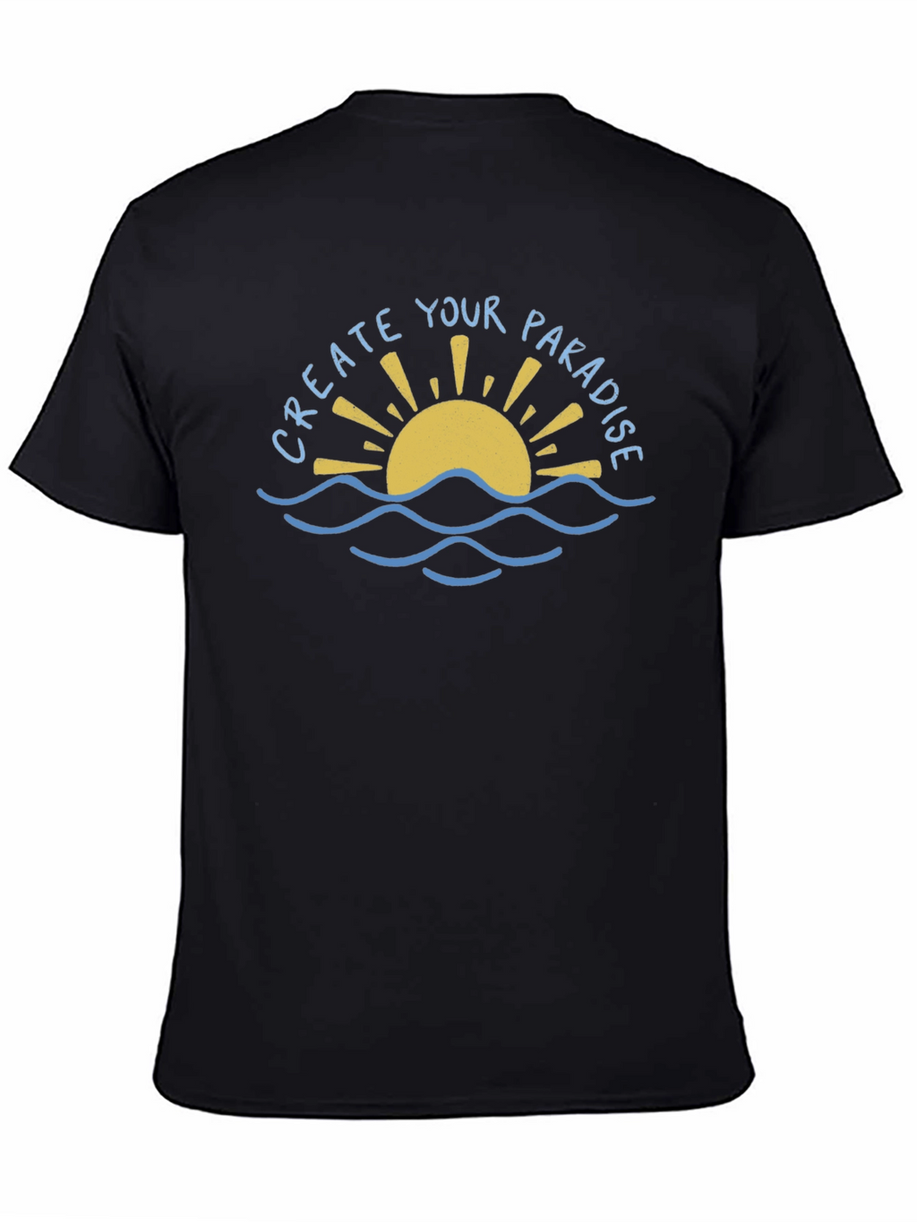 Create Your Paradise Graphic Tee - Black