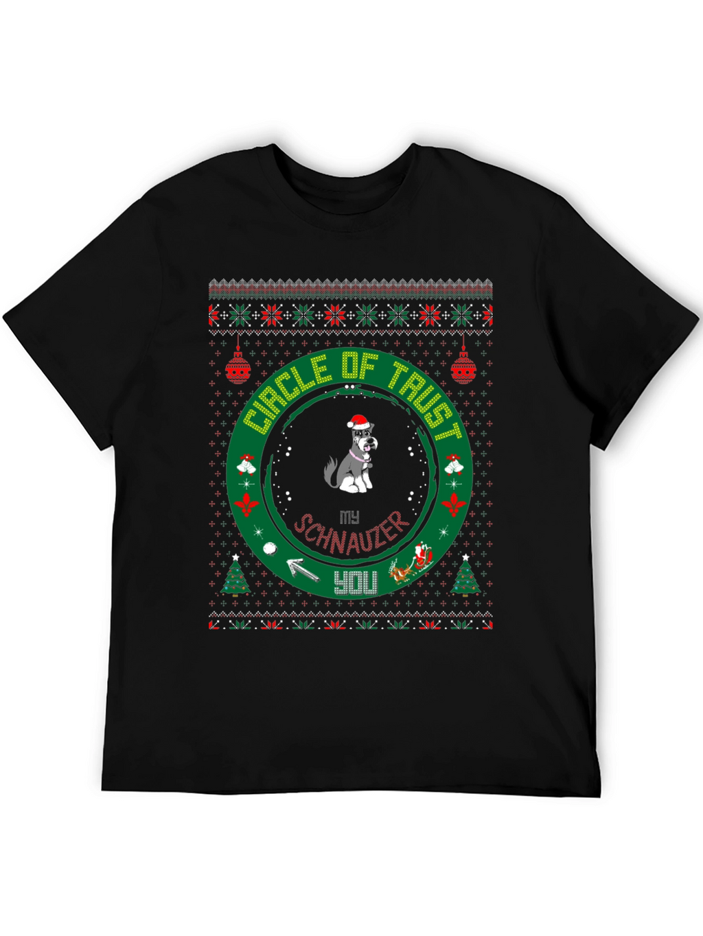 Festive Dog Lover T-Shirt: Circle of Trust Holiday Tee