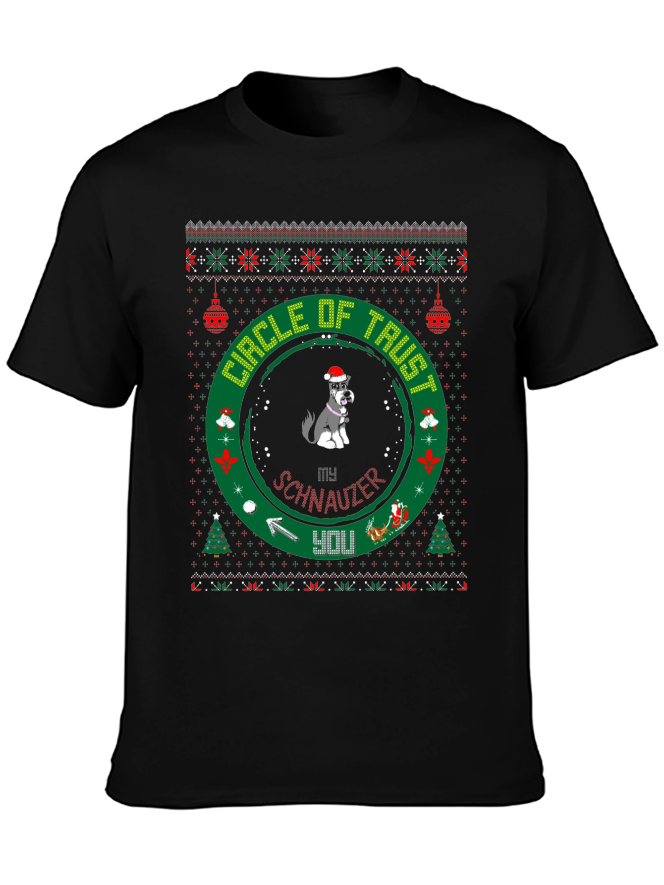 Festive Dog Lover T-Shirt: Circle of Trust Holiday Tee