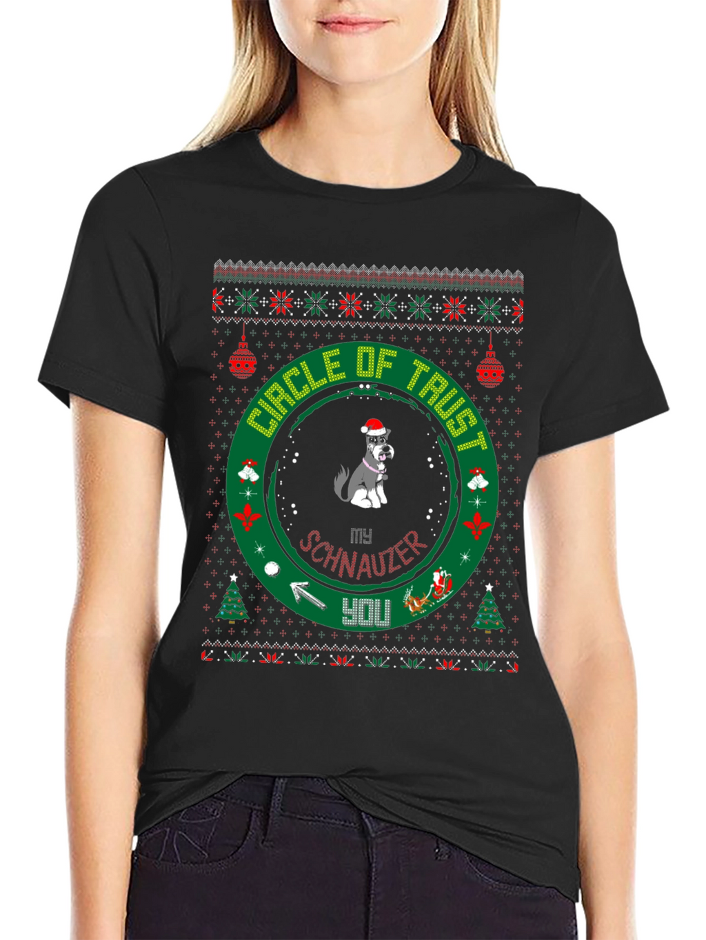 Festive Dog Lover T-Shirt: Circle of Trust Holiday Tee
