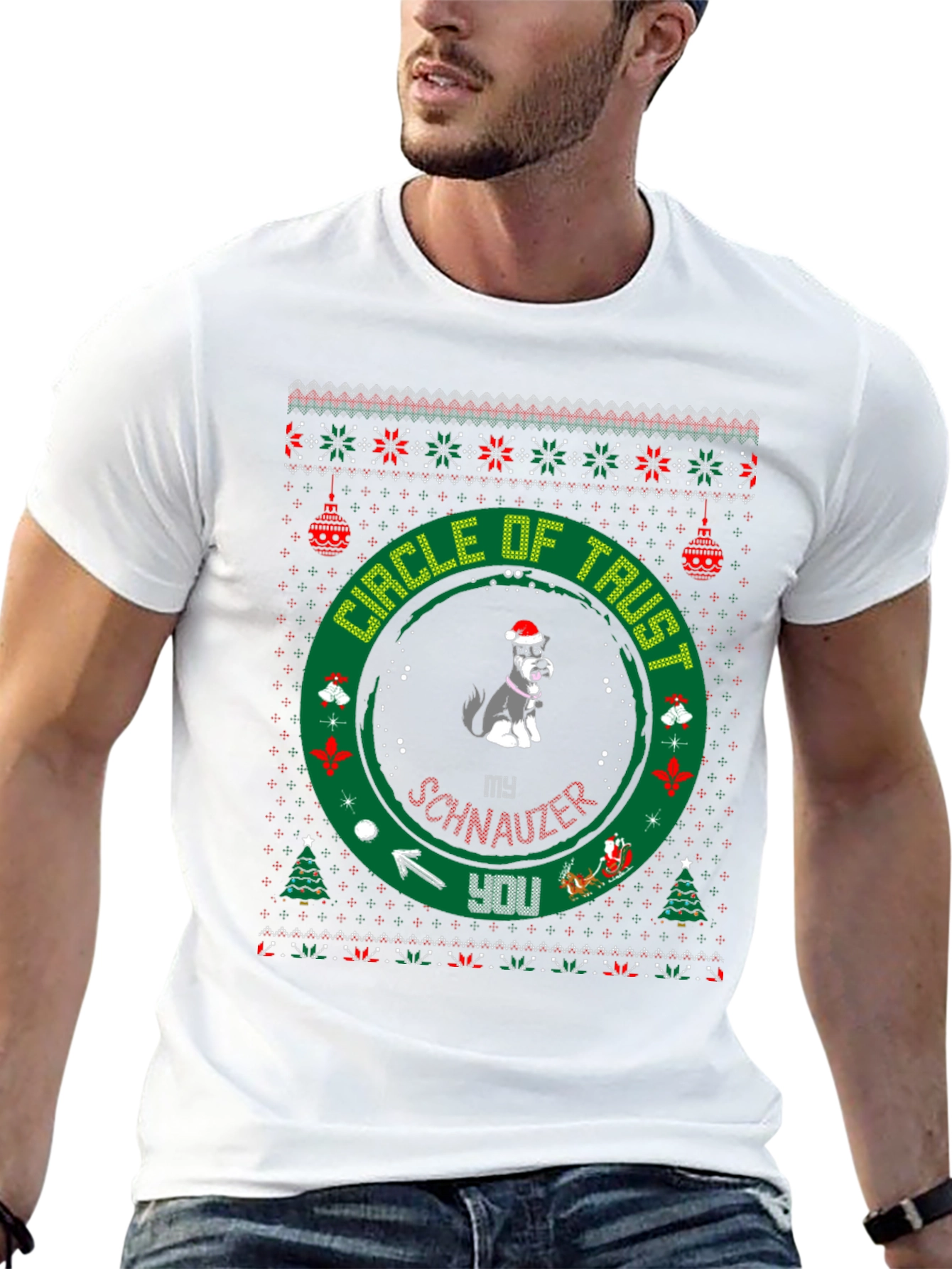 Festive Dog Lover T-Shirt: Circle of Trust Holiday Tee