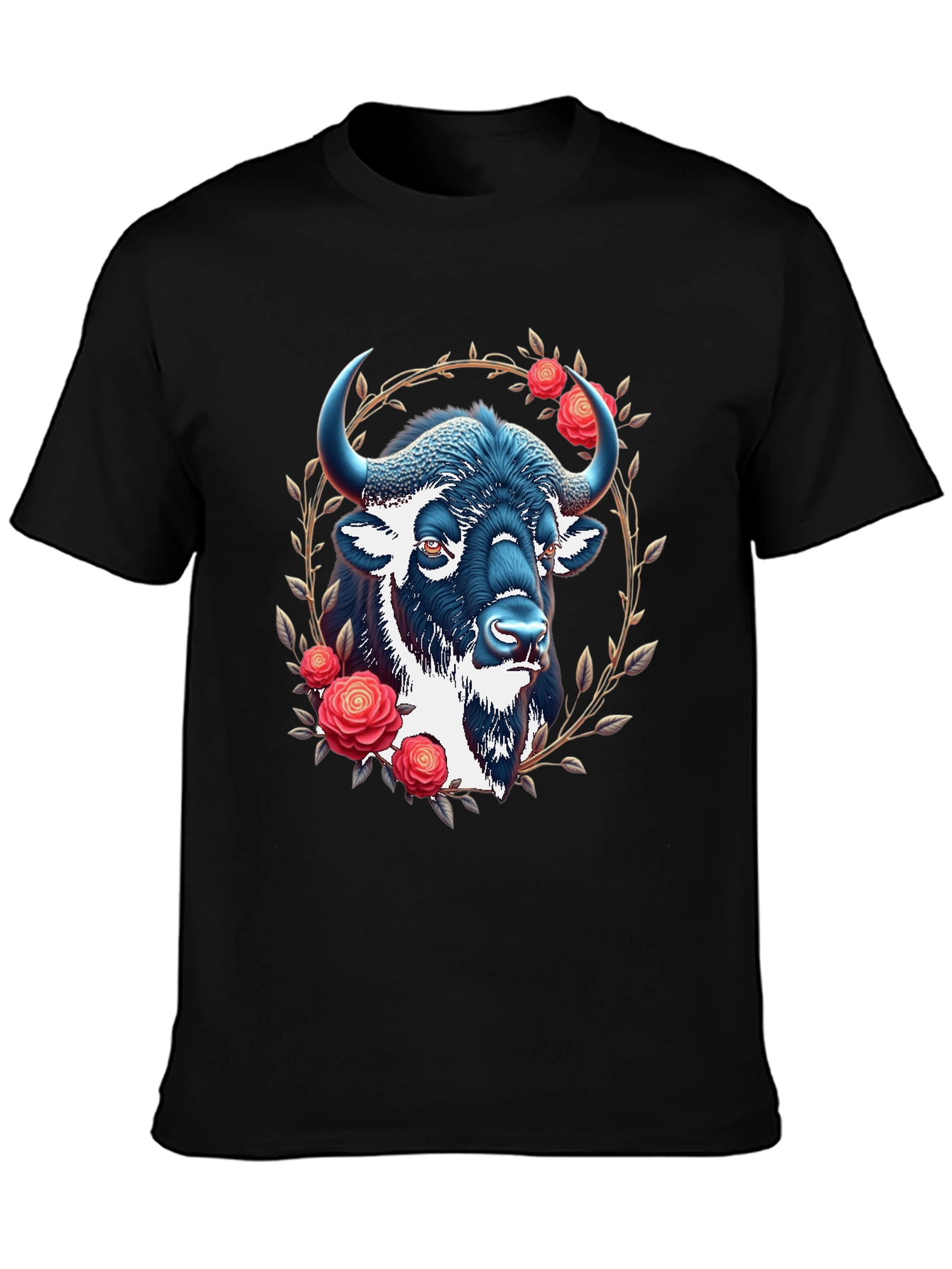 Buffalo Rose Graphic T-Shirt - Black