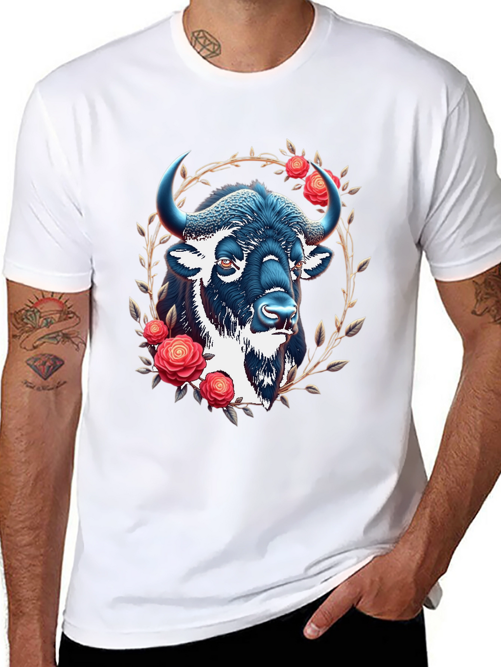 Buffalo Rose Graphic T-Shirt - Black