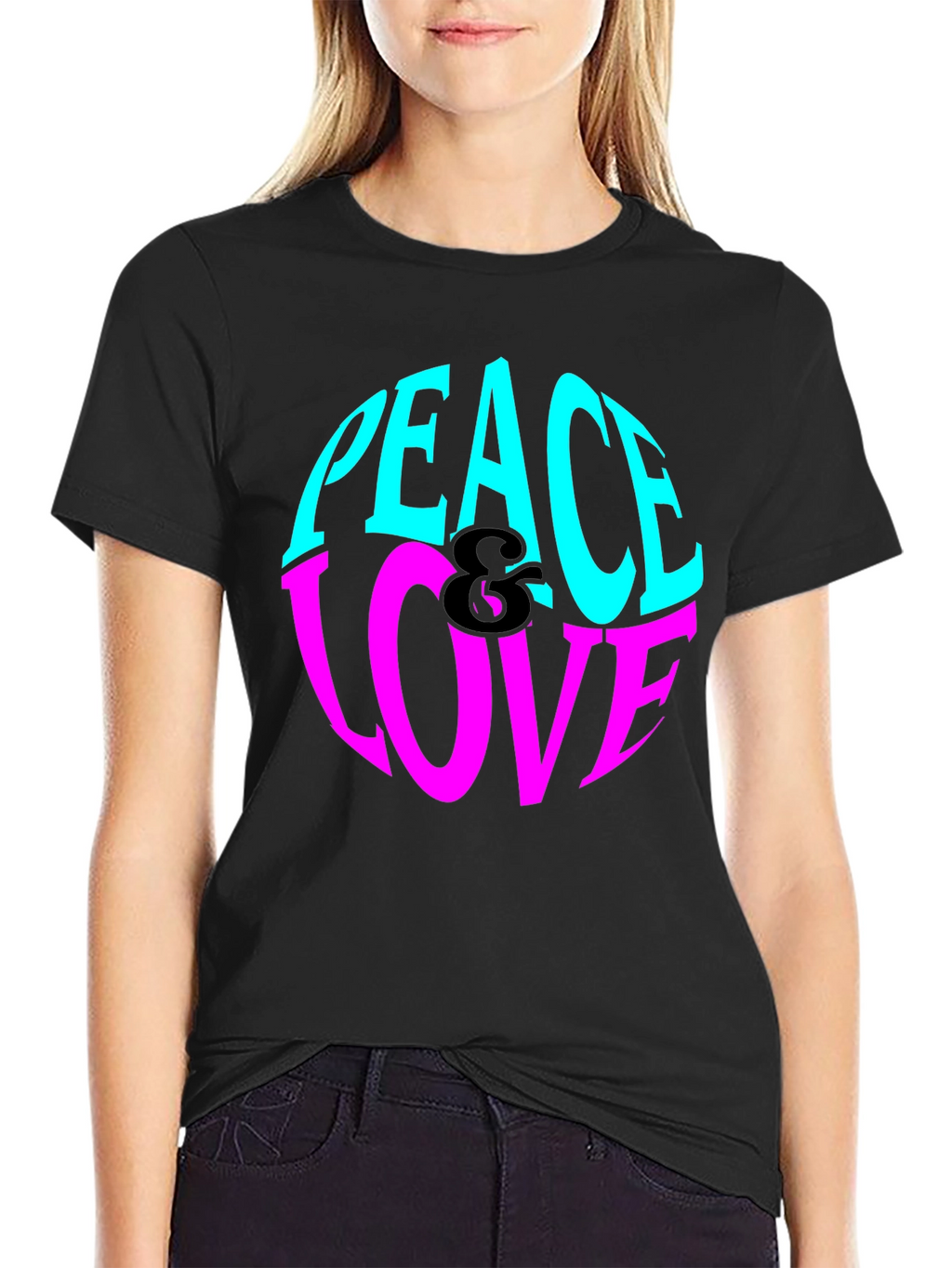 Peace & Love Graphic Tee - Retro Style