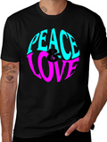 Peace & Love Graphic Tee - Retro Style